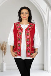 Magazin Traditional Vesta brodata cu model traditional Olguta 6