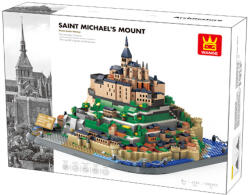 WANGE 6233 - Mont-Saint-Michel - Normandia, Franciaország építőjáték - 100% kompatibilis minden más kedvelt márkával