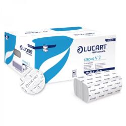 Lucart Strong V2 hajtogatott kéztörlő - hófehér 2 rétegű, 190 lapos (Karton - 20 csomag), 863045