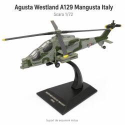 ATLAS Macheta elicopter militar Agusta Westland A129 Mangusta Italy, scara 1: 72, verde camuflaj, cu suport de expunere (2950)