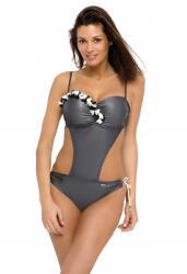 Marko Monokini Fürdőruha Marko Evelyn M-530 Push Up Grafit Virágok (5901425451031)