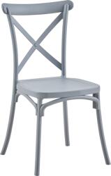 Mobikon Scaun stivuibil plastic gri, Savita 50x47x90 cm (0000396135)