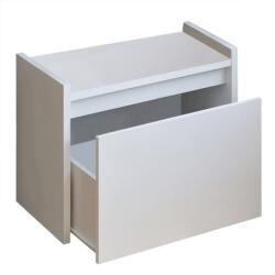 Mobikon Banca cu spatiu de depozitare mdf alb Bergi 60x30x44.8 cm (0000236747)