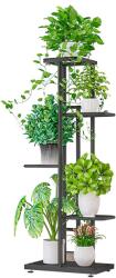 Mobikon Suport metalic ghivece flori gri inchis Bamir 43x22x98 cm (0000290805)