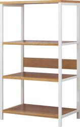 Mobikon Raft 4 polite mdf maro stejar sonoma metal alb Salve 60x35x102 cm (0000290791) Raft