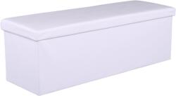 Mobikon Bancuta pliabila piele ecologica alba Zamira 114x38x38 cm (0000191915)