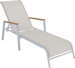 Mobikon Sezlong gradina alb maro Bonto 64x161x48/100 cm (0000398929)