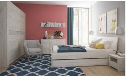 Mobikon Set mobilier dormitor mdf alb craft Angel 220.1x60x207.5 cm (0000194487)