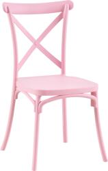 Mobikon Scaun stivuibil plastic roz Savita 50x47x90 cm (0000396137)