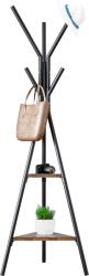 Mobikon Cuier negru lemn stejar Plento 50x50x181 cm (0000275006)