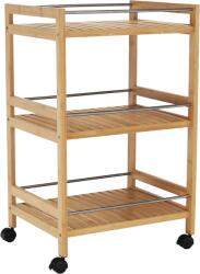 Mobikon Carucior de servire din bambus natur Nashy 47x38x76 cm (0000277827)