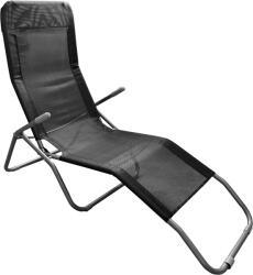 Mobikon Sezlong de gradina negru gri Selno 58x160x97 cm (0000371123)