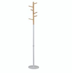 Mobikon Cuier lemn natur metal alb Horst 30x30x180 cm (0000183211)