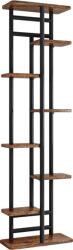 Mobikon Suport flori negru lemn rustic Ledor 36x23x120 cm (0000394806)