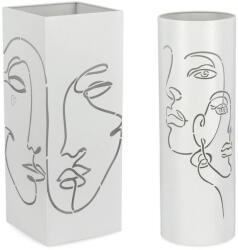 Bizzotto Set 2 suporturi umbrele otel alb Evans 20x20x52h; ø18x52h (0724032deco)