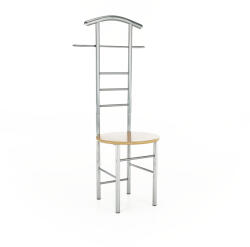 Mobikon Cuier mdf fag metal argintiu Frank 50x46x119 cm (10018276)