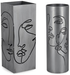 Bizzotto Set 2 suporturi umbrele otel argintiu Evans 20x20x52h; ø18x52h (0724034deco)