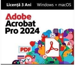 Adobe Acrobat Pro 2024 Desktop Windows Plată Unică Termen 3 Ani (30006801)