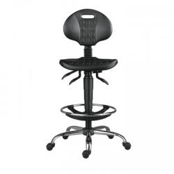 Hobbytools. ro Scaun profesional 1290 PU ASYN cu inaltator si baza cromata (1290 PU ASYN inaltator baza cromata)