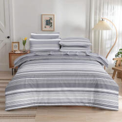 Casa Colori Set Cearșafuri Dublu cu Elastic 140x200+30cm. Grey Harmony CCSSL140E-GREY HARMONY Gri 4buc (HARMONY)