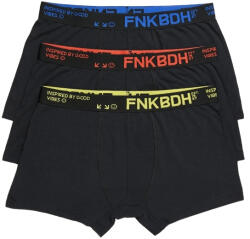 Funky Buddha Boxeri Pentru Bărbați Negri 3Pack FBM013-085-10-Black (FBM013-085-10-Black)