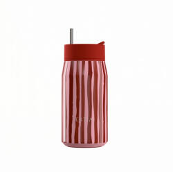 Estia Home Art Lens Save The Aegean Pahar Termos din Oțel Inoxidabil Fără BPA 360ml Viva Stripe cu Pai 01-43025 (01-43025)