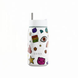 Estia Home Art Lens Save The Aegean Pahar Termos Oțel Inoxidabil Fără BPA 360ml Urban Vibes cu Pai 01-43001 (01-43001)