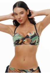 Bluepoint Top De Bikini Fără Bretele Cupe D Model Floral Negru 26066059D-02 (26066059D-02) Costum de baie dama