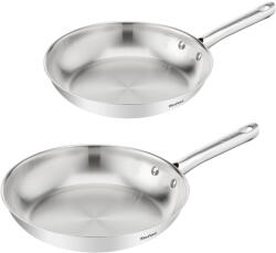 Tefal Set de tigai cu 2 piese Tefal Duetto On B866S234, 24 28 cm, otel inoxidabil, baza Thermo-Fusion, , inductie (B866S234)
