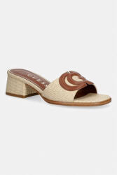 Guess Mules de Piele cu Toc Jos în Culoare Bej FLJCN2ELE03-NATU (FLJCN2ELE03-NATU)