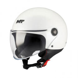 MT Helmets Street S Pure A0 Alb Lucios Casca Moto Jet ECE 22.06 950gr MTH000KRA549 (MTH000KRA549)