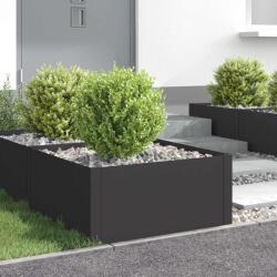 vidaXL Margine pentru gazon 4 pcs 60 x 60 x 35 cm Otel Negru GartenMobel Dekor (8008918)