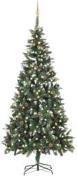 vidaXL Brad de Craciun pre-iluminat artificial cu set globuri, 210 cm GartenMobel Dekor (3077801)