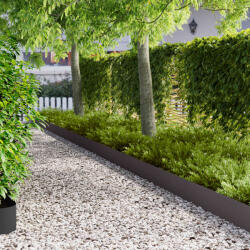 vidaXL Margine pentru gazon 10 pcs 102 x 15 x 4 cm Otel Negru GartenMobel Dekor (8008763)
