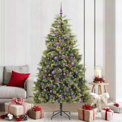 vidaXL Pom de Craciun Artificial cu Ramuri Articulare si Conuri 210 cm GartenMobel Dekor (3395104)