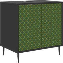 vidaXL Dulap de Baie GELEEN Stejar Negru 60 x 40 x 61 cm GartenMobel Dekor (8007411)