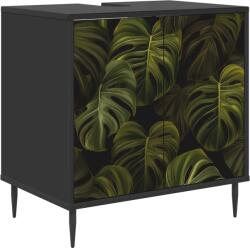 vidaXL Dulap de Baie ELBURG Stejar Negru 60 x 40 x 61 cm GartenMobel Dekor (8007413)