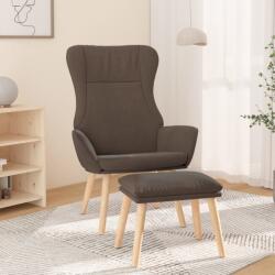 vidaXL Scaun de relaxare cu taburet, gri taupe, textil GartenMobel Dekor (3097891)
