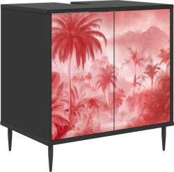 vidaXL Dulap de Baie AACHEN Stejar Negru 60 x 40 x 61 cm GartenMobel Dekor (8007426)