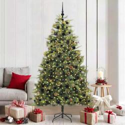 vidaXL Pom de Craciun Artificial cu Ramuri Articulare si Conuri 210 cm GartenMobel Dekor (3395099)