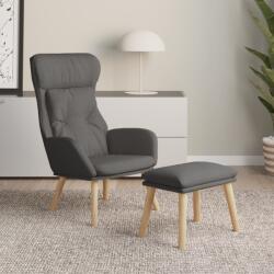 vidaXL Scaun de relaxare cu taburet, gri deschis, textil GartenMobel Dekor (3097751)