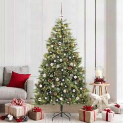 vidaXL Pom de Craciun Artificial cu Ramuri Articulare si Conuri 210 cm GartenMobel Dekor (3395100)