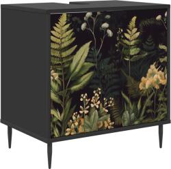 vidaXL Dulap de Baie RHENEN Stejar Negru 60 x 40 x 61 cm GartenMobel Dekor (8007409)