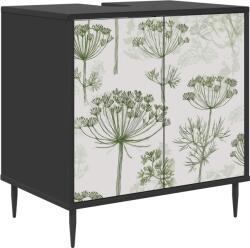 vidaXL Dulap de Baie GOTHA Stejar Negru 60 x 40 x 61 cm Lemn prelucrat GartenMobel Dekor (8007428)