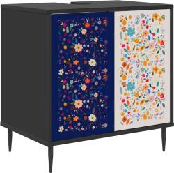 vidaXL Dulap de Baie MAINZ Stejar Negru 60 x 40 x 61 cm Lemn prelucrat GartenMobel Dekor (8007424)