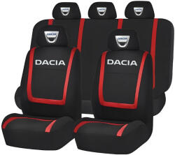 AutoHelix MSA Set Huse Scaune Universale Compatibile cu Dacia - Negru/Rosu (HSA1)