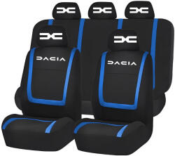 AutoHelix MSA Set Huse Scaune Universale Compatibile cu Dacia Nou - Negru/Albastru (HSA6)