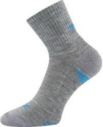 Voxx Merinó gyapjú kétrétegű zokni OULU közepes magas LIGHT GREY türkizkékkel 39-42 126696 (126696)