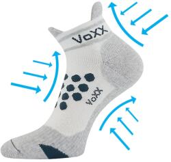 Voxx Sport kompressziós zokni SPRINTER alacsony ezüst ionokkal FEHÉR sötétzölddel 39-42 126119 (126119)