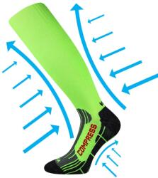 Voxx kompressziós zokni Flex neonzöld 1 pár 39-42 111446 (111446)